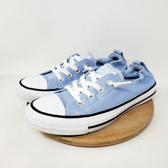 Converse Shoreline Shoes Womens 8 Light Blue Slip On Sneakers Cinch Heel - Picture 3 of 13